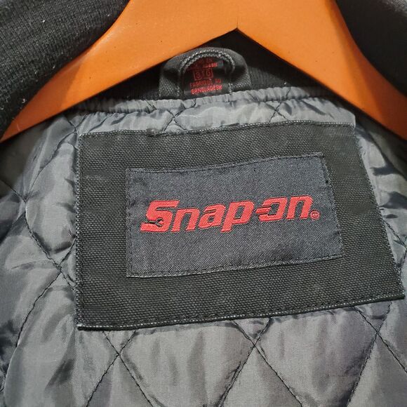 Snap On Tools Color Block Jacket Men’s Size 3XL Black & Gray Heavy Canvas - Picture 5 of 14